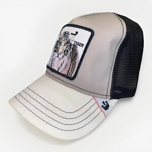 Goorin Bros MVP Stripes Trucker Hat. Grey/off-White